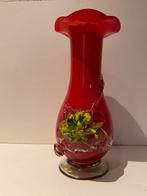 Vintage glazen vaas, handgeblazen in 'Tivoli Murano' stijl., Ophalen of Verzenden