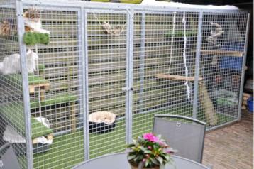 Kattenren B=480 x D=180 x H= 180cm gegalvaniseerd beschikbaar voor biedingen