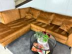 GRATIS LEVERING Velvet Hoekbank Cognac 265x220 GEREINIGD, Huis en Inrichting, 250 tot 300 cm, Ophalen of Verzenden, Zo goed als nieuw