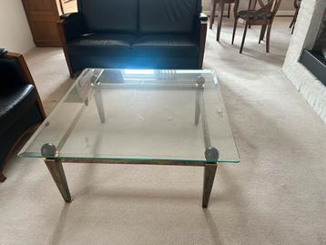 Glazen Salontafel - Klassiek Design, 104x104cm beschikbaar voor biedingen