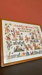 Geborduurd vintage werk, 30 jaar geleden in kleuterschool, Verzamelen, Foto's en Prenten, Ophalen of Verzenden, Voor 1940, Zo goed als nieuw