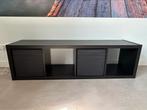 Wand kast open met 4 vakken zwart, Ophalen, Gebruikt, 100 tot 150 cm, Minder dan 100 cm