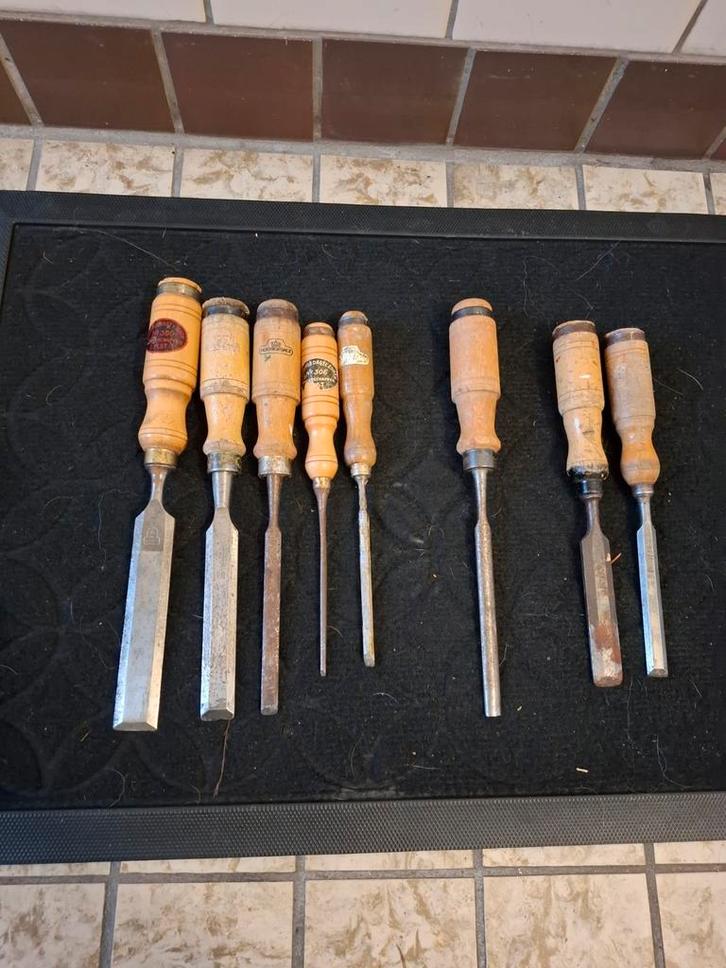 5 nooitgedacht beitels 1 nooitgedacht guts, Doe-het-zelf en Verbouw, Gereedschap | Handgereedschap, Gebruikt, Ophalen