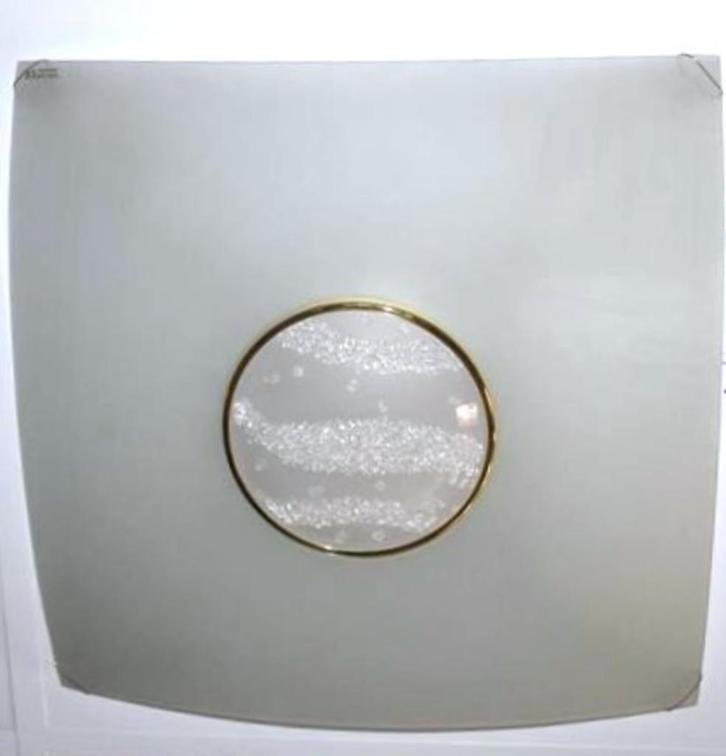 Vintage vibea quadra ice plafondlamp wit glas brass murano, Huis en Inrichting, Lampen | Plafondlampen, Zo goed als nieuw, Glas