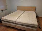 Boxspring 180x200 Beige - Spileind Dilsen Stokkem, Gebruikt, Beige, Tweepersoons, Ophalen of Verzenden