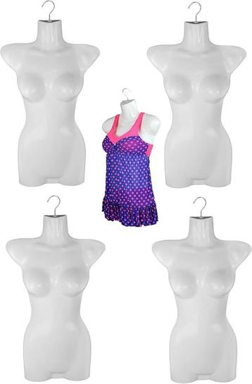 5 stuk Vrouwelijke torso met haak in kleur witte, holle rug. beschikbaar voor biedingen