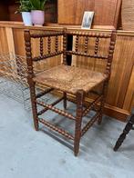 Antieke Bobbin Chair met biezen zitting, Ophalen of Verzenden
