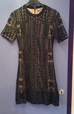 Tony Cohen zwart beige mesh jurkje + borduursel mt S 48144, Tony Cohen, ., Zwart, Ophalen of Verzenden