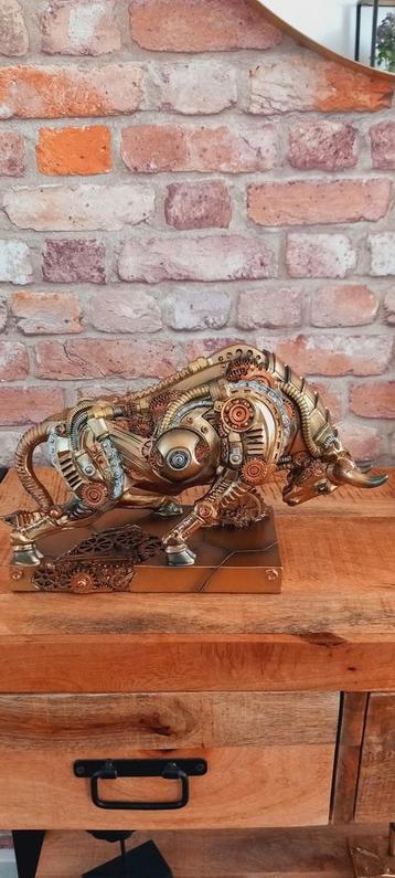 Steampunk:24cm Stier Beeld🌹NIEUW🌹 beschikbaar voor biedingen