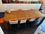 VNU Eettafel 276x99- Henk Vos, Linteloo- Maupertuus, Huis en Inrichting, Tafels | Eettafels, Ophalen, Gebruikt, Eikenhout, 200 cm of meer