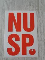 sticker NU SP, Ophalen of Verzenden, Zo goed als nieuw, Overige typen