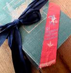 Vintage (echt oude) boekenlegger van stof (zijde?), Antiek en Kunst, Ophalen of Verzenden