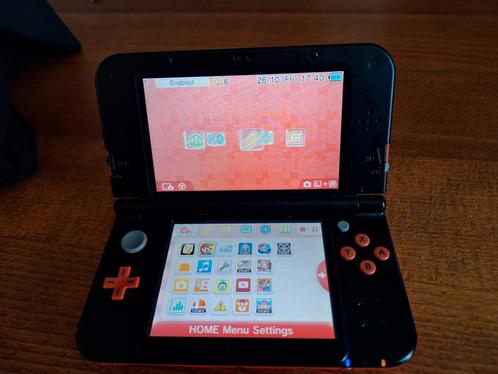 New Nintendo 3DS XL Oranje - Bieden - Met Games & Lader, Spelcomputers en Games, Spelcomputers | Nintendo 2DS en 3DS, Gebruikt