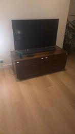 Massief houten tvmeubel, Ophalen, Gebruikt, 100 tot 150 cm, Minder dan 100 cm