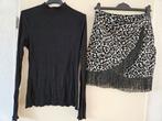 Zgan prachtig set: rok Zara mt M, pully CKH mt L, Ophalen of Verzenden, Zo goed als nieuw, Zwart, Boven de knie
