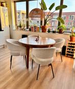 Massief houten ronde eettafel - 120 cm (uitschuifbaar), Huis en Inrichting, Tafels | Eettafels, Ophalen, Gebruikt, Vier personen