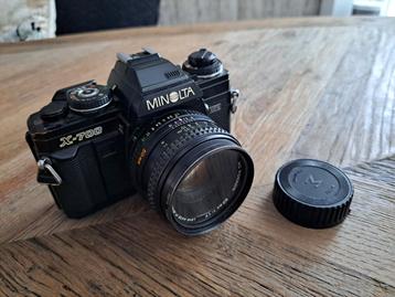 Minolta X-700 mps spiegelreflex camera met 50mm Minolta lens beschikbaar voor biedingen