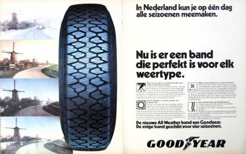 6 vintage advertenties reclames Goodyear banden 1981 band, Verzamelen, Merken en Reclamevoorwerpen, Gebruikt, Overige typen, Verzenden