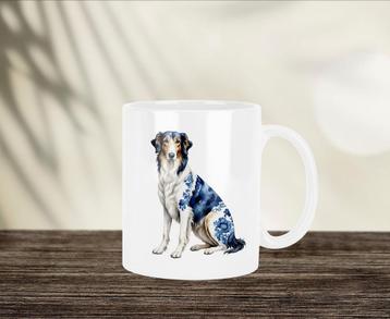 Barzoi Delfts Blauwe mok beschikbaar voor biedingen