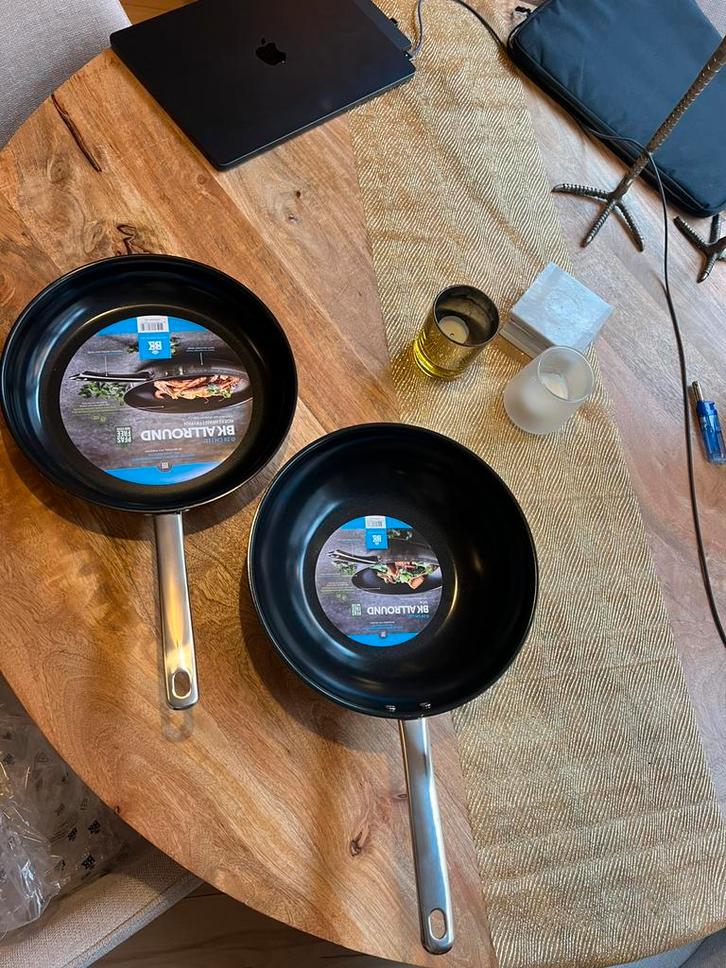 BK Allround Wok en Koekenpan Beiden 28cm, Huis en Inrichting, Keuken | Potten en Pannen, Zo goed als nieuw, Wok, Ophalen of Verzenden