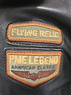 PME Legend schapen leren jas (XXL) met opvallende badges, Kleding | Heren, Jassen | Winter, ., Zwart, Overige maten, Ophalen of Verzenden