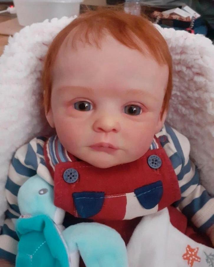 Reborn baby, Verzamelen, Poppen, Zo goed als nieuw, Babypop, Ophalen of Verzenden