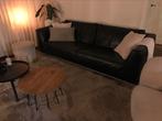 Mooie zwart leren design bank van het merk molinari, Huis en Inrichting, Ophalen, Zo goed als nieuw, Leer