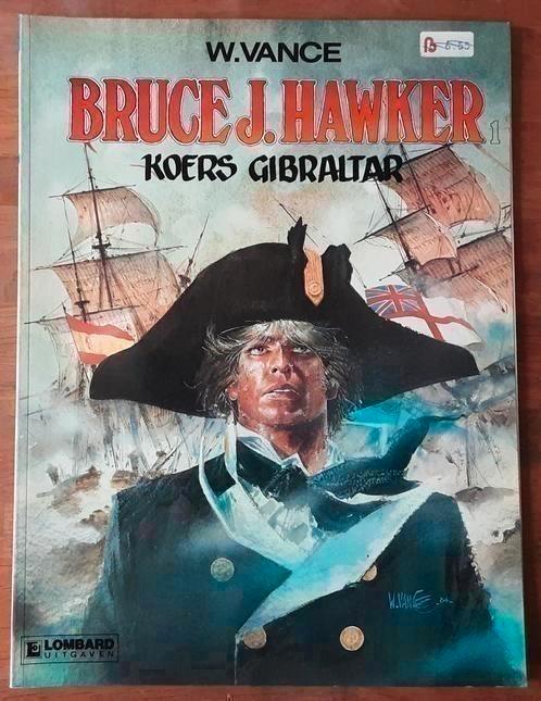 Bruce J Hawker - Koers Gibraltar - William Vance 1985, Boeken, Stripboeken, Zo goed als nieuw, Eén stripboek, Ophalen of Verzenden
