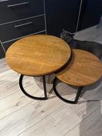 Mango houten bijzettafel, lichte gebruikerssporen, 45 tot 60 cm, Minder dan 55 cm, Rond, Ophalen of Verzenden