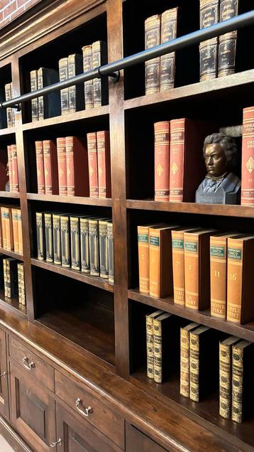 Boekenkast met Ladder eikenhout - afbeelding 3