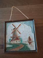 Delfts Blauw Tegeltje Molen en Zeilboot, Antiek en Kunst, Ophalen of Verzenden