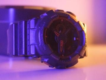 Mooie G-SHOCK GA-110TS Grijs/Oranje met doosje