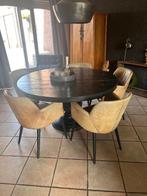 Zadel leren kuipstoelen, Huis en Inrichting, Stoelen, Ophalen, Zo goed als nieuw, Leer, Vijf, Zes of meer stoelen