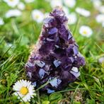 donkerpaarse amethist cluster #3, Verzamelen, Mineralen en Fossielen, Ophalen of Verzenden, Mineraal