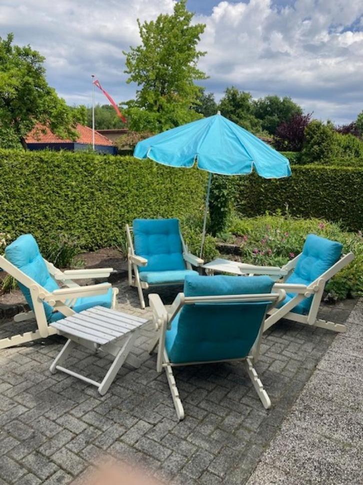Tuinset hardhout., Tuin en Terras, Tuinsets en Loungesets, Gebruikt, Hardhout, Ophalen