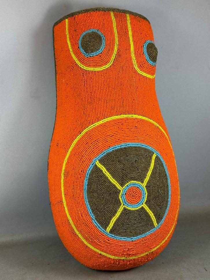 251150 Afrikaans Makonde Buik masker uit Tanzania., Antiek en Kunst, Kunst | Niet-Westerse kunst, Ophalen of Verzenden