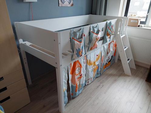 Prachtige Flexa halfhoogslaper, Kinderen en Baby's, Kinderkamer | Bedden, Zo goed als nieuw, 180 cm of meer, 85 tot 100 cm, Hoogslaper of Stapelbed