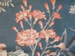 Subli Unique meubelstof; bloemen; 2 mtr; blauw/oranje/roze, Overige materialen, Blauw, 120 cm of meer, Nieuw