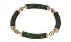 Jade Nefriet luxe 14k gouden armband dames vintage unisex, Sieraden, Tassen en Uiterlijk, Antieke sieraden, Ophalen of Verzenden