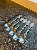 6 Verzilverde Lepeltjes met Boten, Ophalen of Verzenden