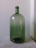 Vintage groen glazen gistfles Franse brocante, Ophalen of Verzenden