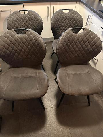 4 eetkamer stoelen antraciet beschikbaar voor biedingen
