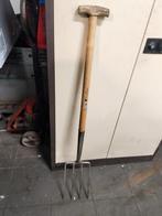 Tuinvork met houten steel, Tuin en Terras, Hand-tuingereedschap, Ophalen, Gebruikt, Vork, Onbekend