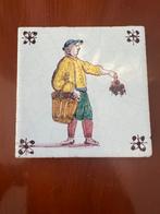 Vintage Uniek handgemaakt wandtegeltje beroepen Dutch design, Ophalen