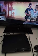 PS3 met games en 2 controllers, Spelcomputers en Games, Met 2 controllers, Slim, Gebruikt, Met games
