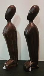 Afrikaanse Houten Beelden - Abaci Hout - 51cm, Antiek en Kunst, Ophalen of Verzenden