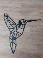 Zwarte metalen wanddecoratie vogel, Huis en Inrichting, Woonaccessoires | Wanddecoraties, Zo goed als nieuw, Ophalen