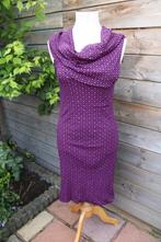 Jurk paars/ zwart Cora Kemperman mt L Transp Vaste prijs, Kleding | Dames, Paars, Maat 42/44 (L), Ophalen of Verzenden, Knielengte