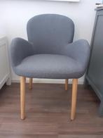 Stoel, Grijs, Stof, Houten poten, Huis en Inrichting, Stoelen, Ophalen, Gebruikt, Eén, Stof