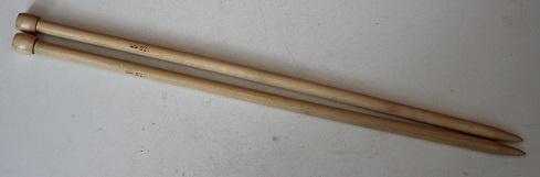 houten breinaalden 12 mm lengte 45 cm 132701, Hobby en Vrije tijd, Breien en Haken, Zo goed als nieuw, Breien, Naald, Ophalen of Verzenden